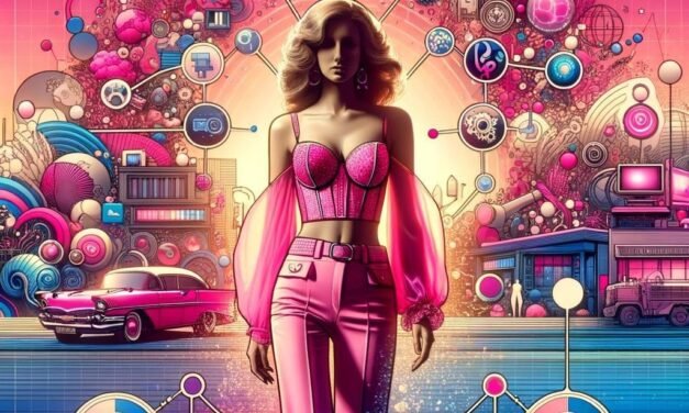 A dynamic Pink Bustier and Pants Ensemble Inspired by 70s Disco is Embracing the Glamour.