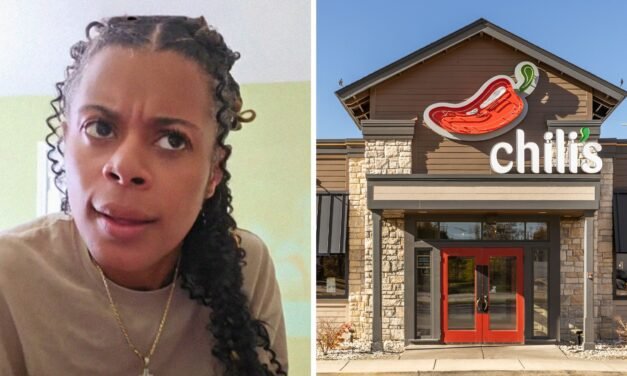 The patron of Kansas Chili’s claims that the suggested tip number has been increased.