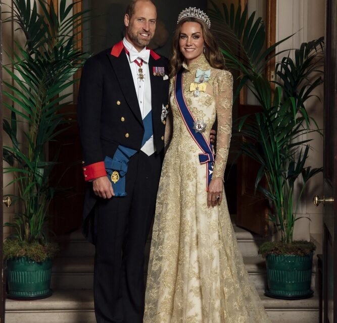 A Look at Kate’s Ensemble at State Dinner: The Princess Dons Phillipa Lepley