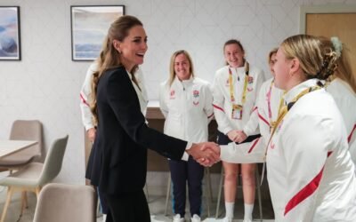 The Princess in Alexander McQueen and Knatchbull on the Girls’s Rugby World Cup – Kate’s Trend Selections