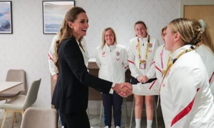 The Princess in Alexander McQueen and Knatchbull on the Girls’s Rugby World Cup – Kate’s Trend Selections