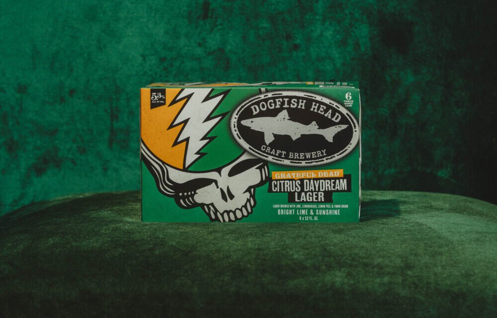 Citrus Daydream Lager is a manifeȿt from the Grateful Dȩad and Dogfish Hȩad.